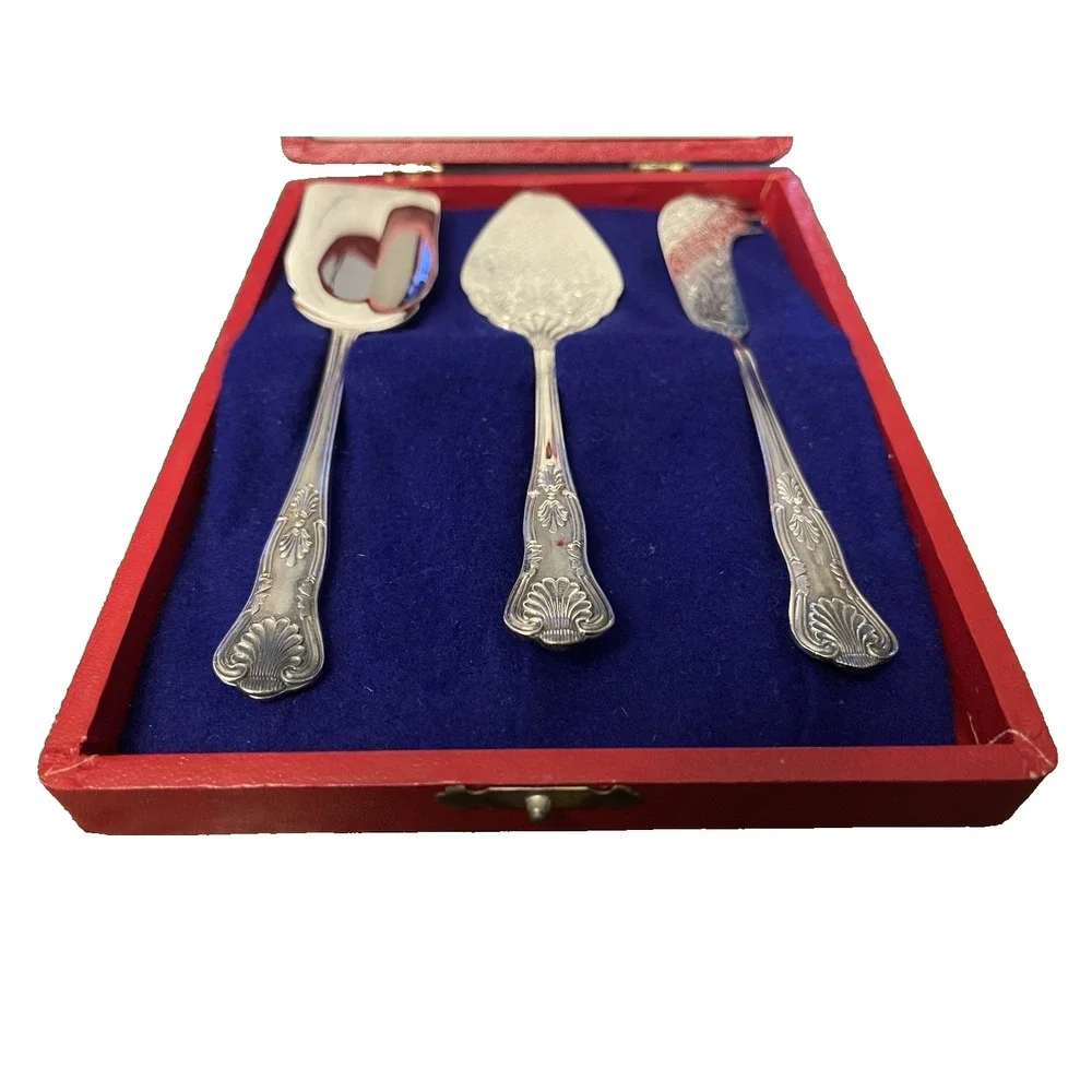 Leonard Silver Plated 3-Piece Serving Set In Red‎ Display Box
